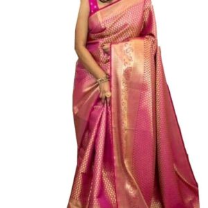 SGF11 Women’s Kanjivaram Soft Silk Saree With Blouse Piece
