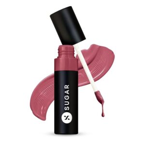 SUGAR Cosmetics Partner In Shine Transferproof Glossy Lipstick |- 05 Mauve Malbec