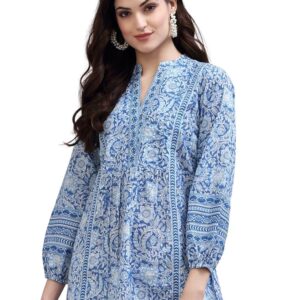 rytras Women’s Floral Printed Cotton Regular Fit Top