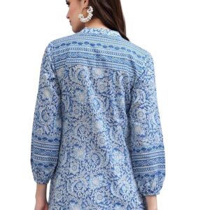 rytras Women’s Floral Printed Cotton Regular Fit Top