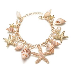 Bracelet for Women and Girls Seashell Exotic Boho Adjustable Chain