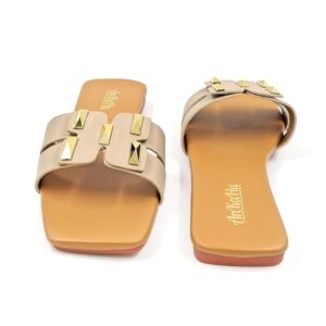 Flats for women stylish open square toe footwear sandals