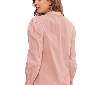 MIZAGO Women’s Solid Button Front Shirts