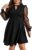 Blinkee Women’s Plus Size Fit & Flared Clasi Front Keyhole Dress
